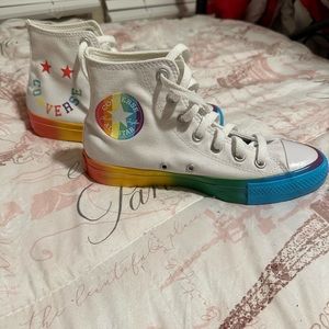 Converse pride high tops from 2017/2018. new without box, never worn.